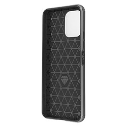 Avizar Coque pour Xiaomi Redmi 12 Silicone Souple Renforcé Effet Carbone Brossé Noir