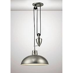 Luminaire Center Suspension Wellington Nickel antique 1 ampoule 112cm