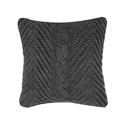 Beliani Coussin KONNI Coton 45 x 45 cm Unicolore Gaufré Gris