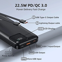 SANAG Power Bank 10000Mah 22.5W Pd3.0 Qc4.0 Batterie Externe, Chargement Rapide Câbles Intégrés Batterie Externe Compatible Avec Iphone Samsung Tablet pas cher