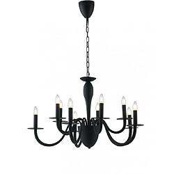 Fan Europe Chandelier sans abats jours Armstrong 10 ampoules Métal Noir