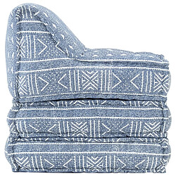 Decoshop26 Coussin de sol pouf modulaire chaise longue en tissu indigo 60x70x76 cm DEC021312 pas cher