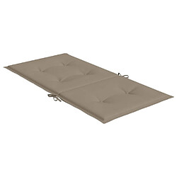 Acheter vidaXL Coussins de chaise de jardin à dossier bas lot de 6 taupe