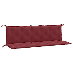 vidaXL Coussins de banc de jardin lot de 2 rouge bordeaux mélangé