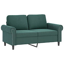 Acheter Maison Chic Ensemble de canapés 3 pcs avec coussins, Canapé droit Sofa pour Salon Vert foncé Velours -GKD441141