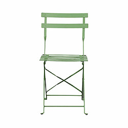 Mes Ensemble table + 2 chaises de jardin en métal vert - BACA pas cher