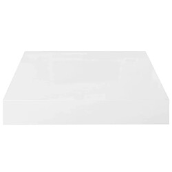 Maison Chic Lot de 2 Étagère murale flottante,Etagère de rangement Blanc brillant 23x23,5x3,8cm MDF -MN21487 pas cher