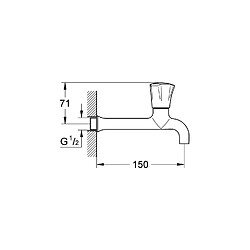 GROHE Mitigeur Évier Mural 30064001 (Import Allemagne)