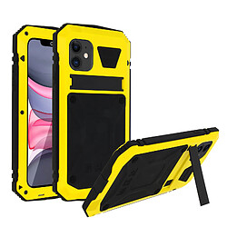 Avizar Coque iPhone 11 Aluminium Silicone Support Vidéo Tank Series Jaune