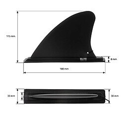 ECD Germany Premium SUP Aileron pour Stand Up Paddle Boards, Aileron détachable à centre unique, Système Slide-In pas cher