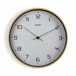 Horloge Murale Versa Bois Blanc PU (30,5 x 4,3 x 30,5 cm)