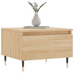 Avis Maison Chic Lot de 2 Tables basses,Table Console pour salon chêne sonoma 50x46x35 cm bois d'ingénierie -MN46742