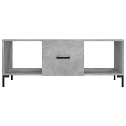 Maison Chic Table basse,Table Console Table d'appoint, Table pour salon gris béton 102x50x40 cm bois d'ingénierie -MN85535 pas cher