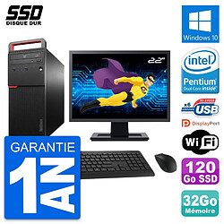 PC Tour Lenovo M700 Ecran 22" Intel G4400 RAM 32Go SSD 120Go Windows 10 Wifi - Occasion