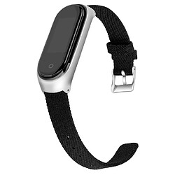 Bracelet en PU Toile noir pour votre Xiaomi Mi Band 4/3