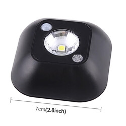 Acheter Wewoo LED détecteur de mouvement noir pour Armoires / Chambre à coucher / Salle de Bain / Salon, Distance du Capteur: 2-3m 0.2W Lumière Blanche Mini Corps Humain Induction Plafond Nuit Porche Appliques