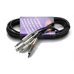 Stagg STC3PCM Twin Jack-RCA 3 m Noir