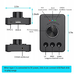 GUPBOO Télécommande Universelle de Rechange Contrôle du volume USB externe Réglage du bouton