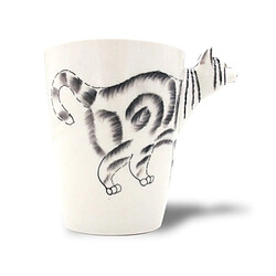 Totalcadeau Mug tête de chat en 3D tasse animal