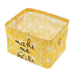 Panier De Rangement Pliable Panier De Jouets Seau Buanderie Boîte à Maquillage Jaune