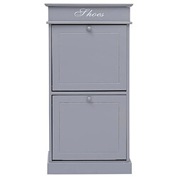 vidaXL Armoire à chaussures Gris 50 x 28 x 98 cm Bois de Paulownia