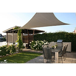 Nesling Voile d'ombrage triangulaire Coolfit sable 5 x 5 x 5 m.