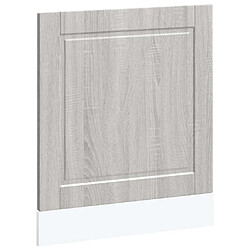 vidaXL Panneau de lave-vaisselle Porto sonoma gris 60x1,5x67 cm