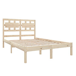 Avis vidaXL Cadre de lit sans matelas 120x190 cm bois massif