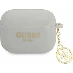 Guess Maroquinerie Guess GUAPLSC4EG Coque pour AirPods Pro Cover Gris/Gris Silicone Charm 4G Collection