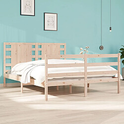 vidaXL Cadre de lit sans matelas 120x190 cm bois de pin massif