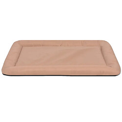 Helloshop26 Matelas lit panier pour chiens animaux de compagnie 67 x 43 cm taille L beige 02_0001590