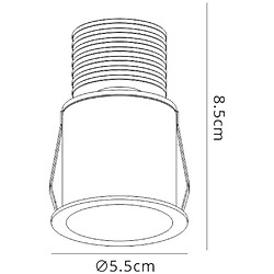 Inspired Spot encastré, LED 5W, 4000K, 350lm, noir sable