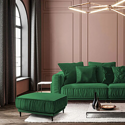 MAISON AUBERTIN Pouf S Fiorenzo Velours Vert