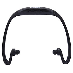 Wewoo Casque Bluetooth Sport noir pour les smartphone & iPad ou autres périphériques audio imperméable à l'eau stéréo sans fil écouteurs intra-auriculaires avec Micro SD carte Slot & Mains libres,