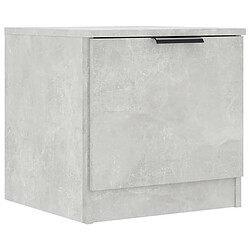 Maison Chic Table de chevet,Table de nuit,Table d'appoint pour salon Gris béton 40x39x40 cm -MN47367