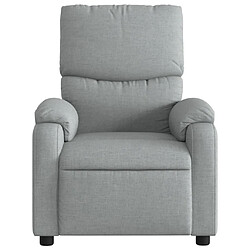 Avis vidaXL Fauteuil de massage inclinable Gris clair Tissu