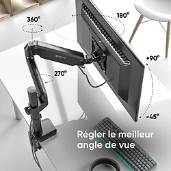 Avis ONKRON Bras Articulé Écran PC pour 13 - 34 Pouces Ecran, Support Ecran PC Bureau Poids jusqu'à 12 kg - Porte Ecran PC VESA 75x75 & 100x100/Pied pour Ecran PC Inclinable Pivotant Rotatif G75-B Noir