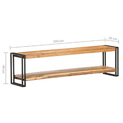 Acheter vidaXL Meuble TV 150x30x40 cm Bois d'acacia massif