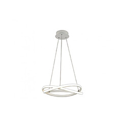 Luminaire Center Suspension LED intégré Infinity blanc 1 ampoule 40cm