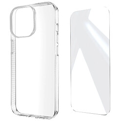 Pack coque et verre trempé Moxie pour iPhone 15 Pro Transparent