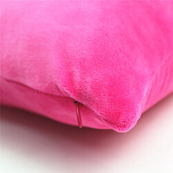 Avis 45x45cm Solide Mou Oreiller De Velours Couvercle Canapé Décoration De Voiture Cas De Coussin Rose Rouge