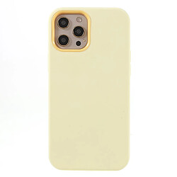 Coque en silicone, antichoc jaune crème pour votre Apple iPhone 12/12 Pro 6.1 pouces