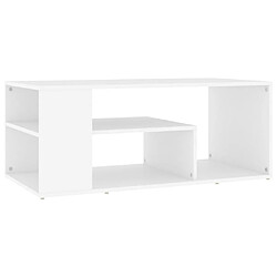 Maison Chic Table basse,Table Console Table d'appoint, Table pour salon Blanc 100x50x40 cm Aggloméré -MN68797