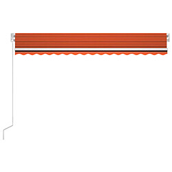 Avis Maison Chic Auvent automatique | Store banne extérieur | Marquise capteur de vent/LED 400x300 cm Orange/marron -MN27308