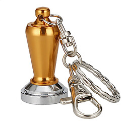 Acier Inoxydable Café Tamper Keyring Keychain Café Accessoire Or