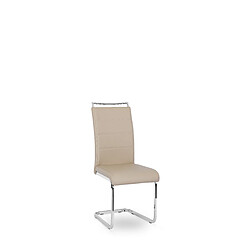 Vivaldi Chaise LOCA Beige Cuir Ecologique