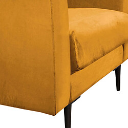 Acheter MAISON AUBERTIN Fauteuil Caruso Velours Jaune 1 Place