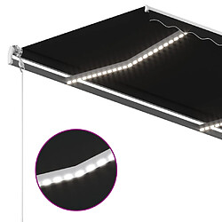 Acheter vidaXL Auvent automatique capteur de vent et LED 300x250 cm Anthracite