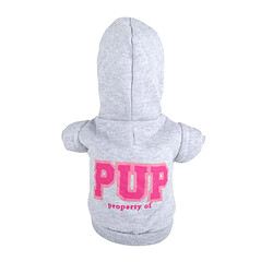 Dogi Sweat à capuche pour chien Pup - Taille L - Gris