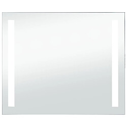 Decoshop26 Miroir mural à LED pour salle de bains 80 x 60 cm DEC022587